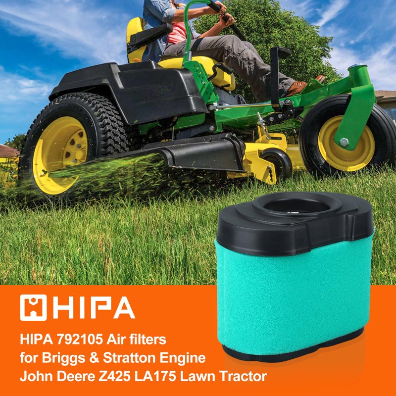 HIPA (Pack of 2) 792105 276890 Air Filter Cartridge Compatible with BS 593435 593240 407777 40G777 40H777 445667 445877 44H777 Engine Lawn Mower Z425 GY21057 MIU11515 MIU11517 - Image 2